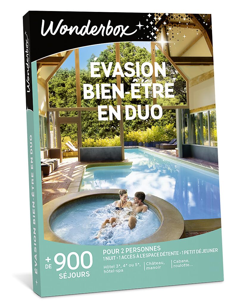 Wonderbox - Évasion Bien-​être en Duo - Coffret Cadeau - Idée Cadeau Séjours
