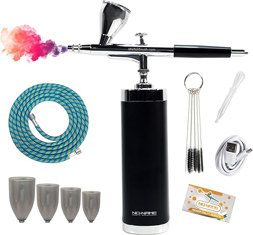 Brand - Kit de aerógrafo inalámbrico con compresor, kit de compresor de aerógrafo inalámbrico portátil para pintura, modelo, arte, tatuaje, arte de