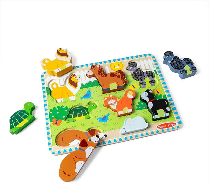 Melissa & Doug Pets Wooden Chunky Puzzle 8-Piece