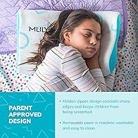 Vista 4 de MLILY Almohada infantil para dormir, almohada ajustable de espuma viscoelástica para niños, juego de cama, almohadas transpirables y refrescantes