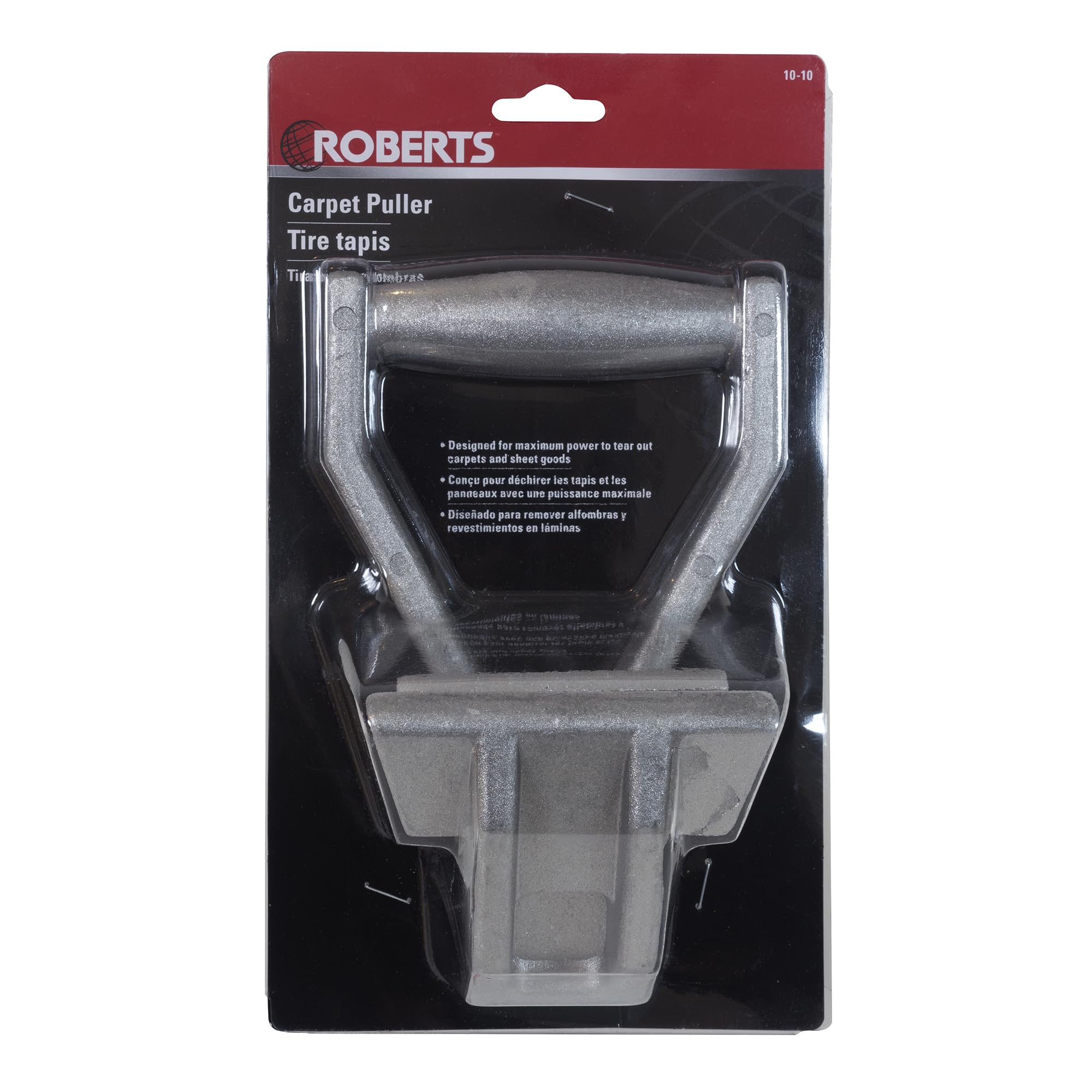 ROBERTS 44479 10-10 - Estrattore per moquette con attivazione manuale di serraggio per tirare il tappeto durante l'installazione o la rimozione, argento