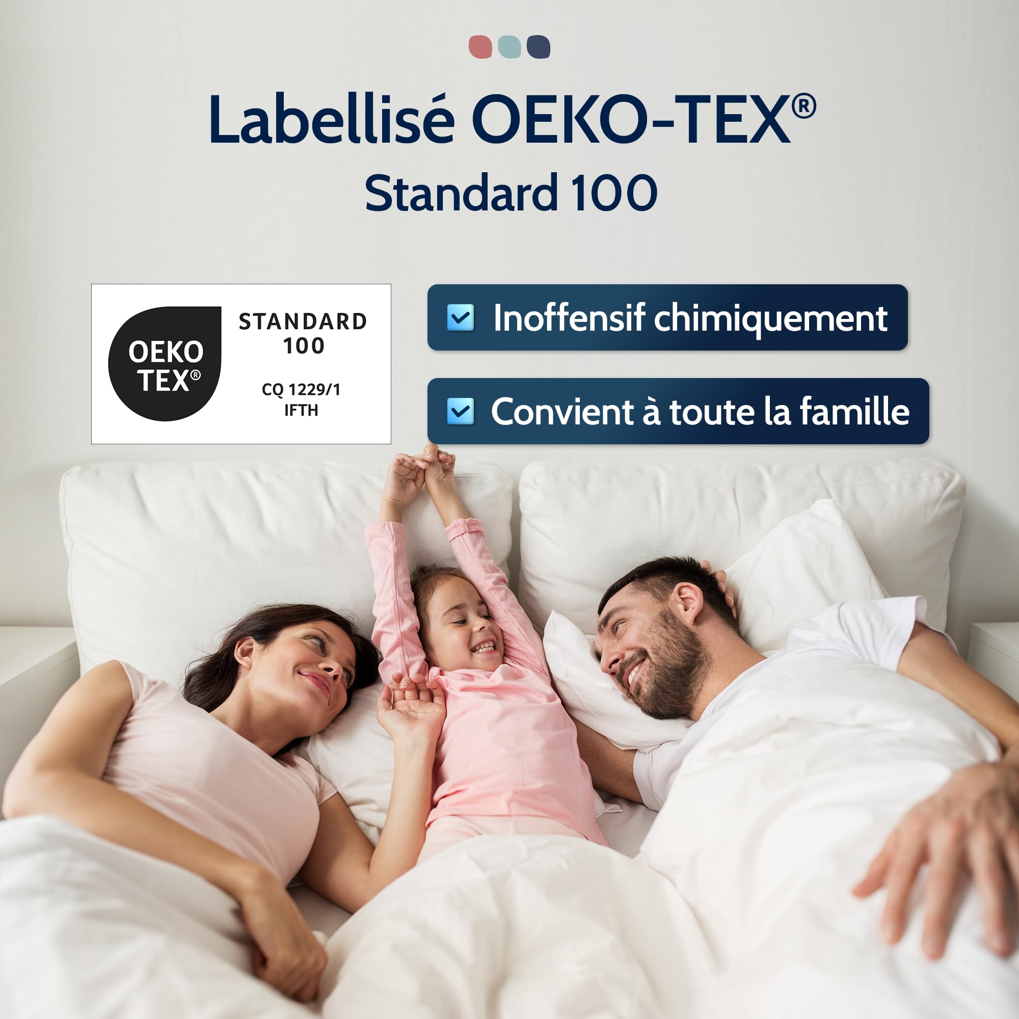 Linge des Familles - Protège Matelas Coolplus® Imperméable 140x190 cm - Alèse Respirante Thermorégulante - Evacue la Transpiration - Bonnet 30 cm - Oeko-TEX® Standard 100 - Made in Europe