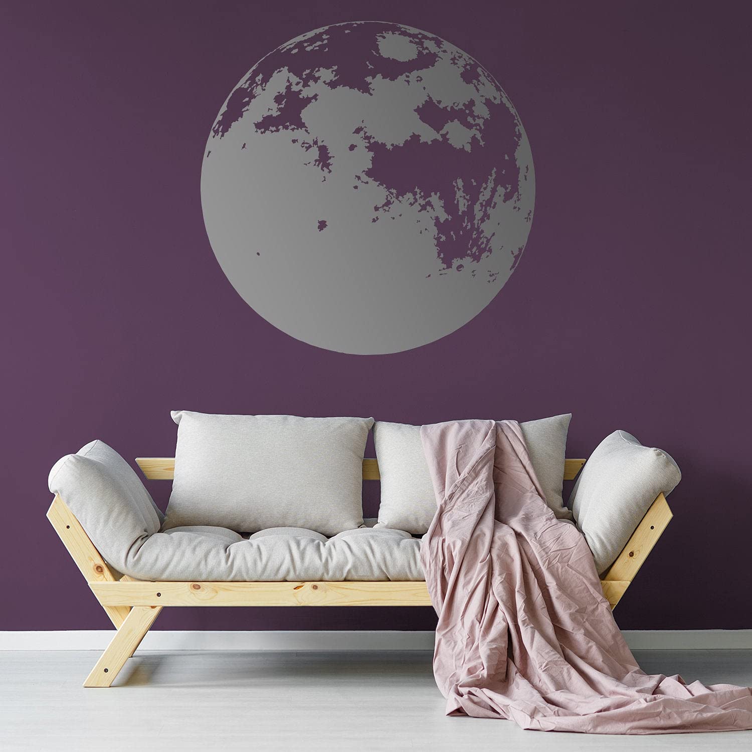 Decalcomania per decorazione da parete con fase lunare, grande adesivo per cameretta dei bambini, decorazione del soffitto della camera da letto, decorazione artistica per la casa in vinile rimovibile