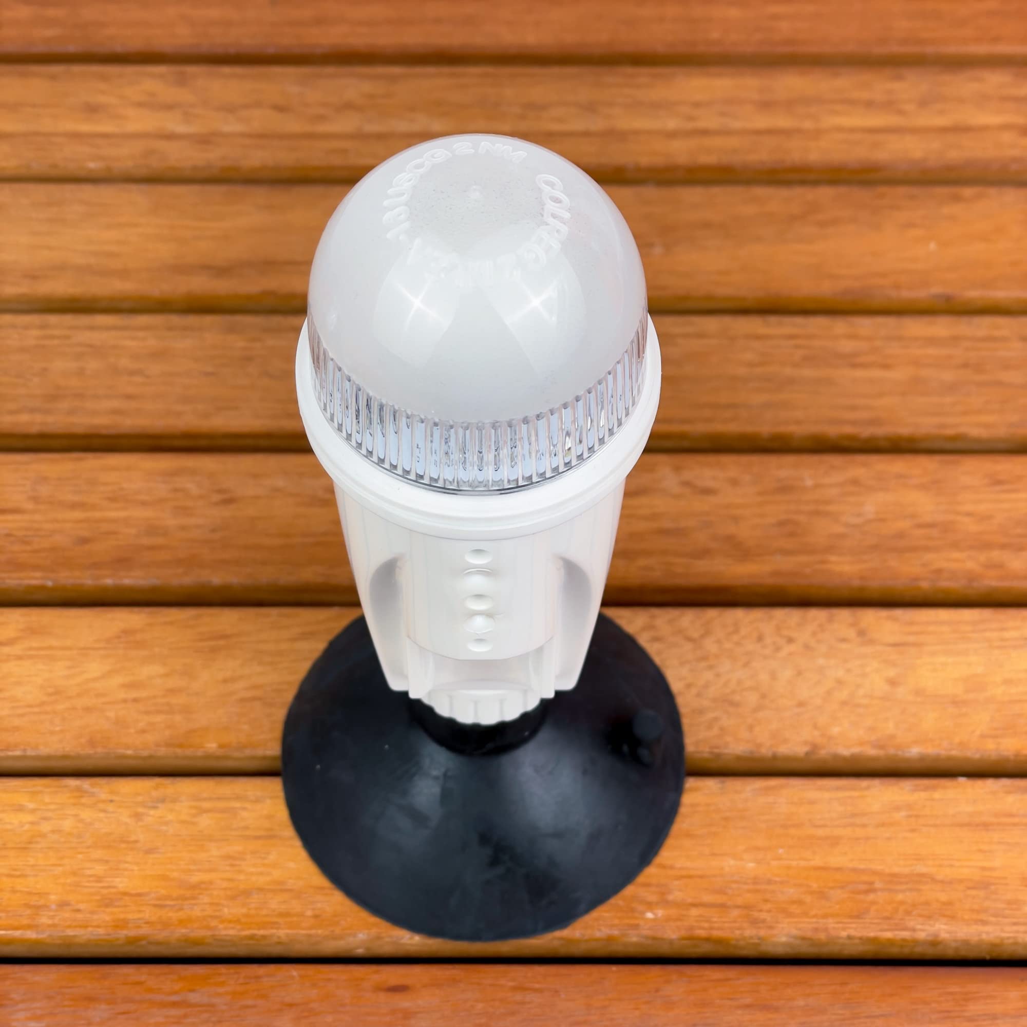 GATE14® Luce di Via per Navigazione Barca LED Bianco 360° Portatile Attacco a Ventosa 2NM