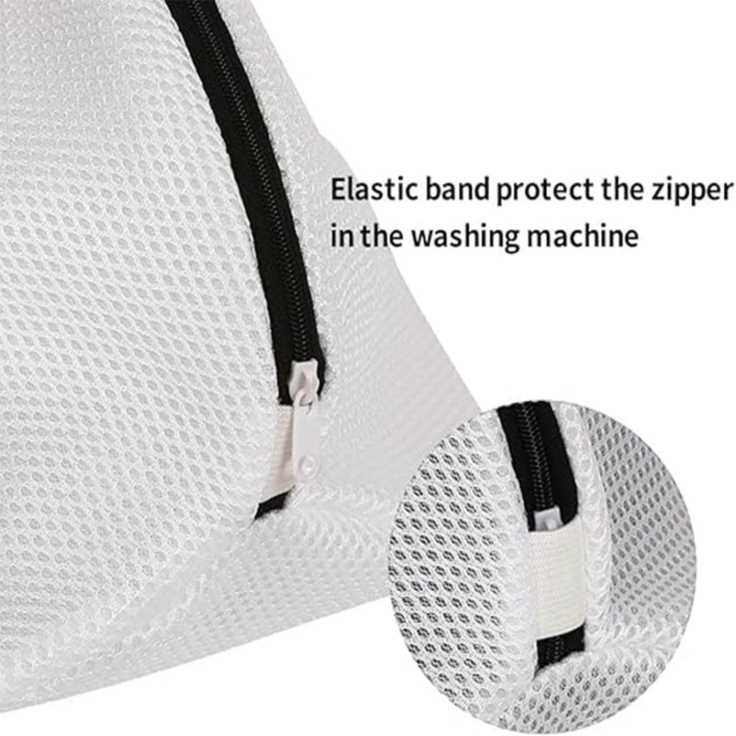 2 Sacchetti Lavaggio Scarpe Lavatrice - Rete Riutilizzabile, Protezione Vestiti, Cerniera