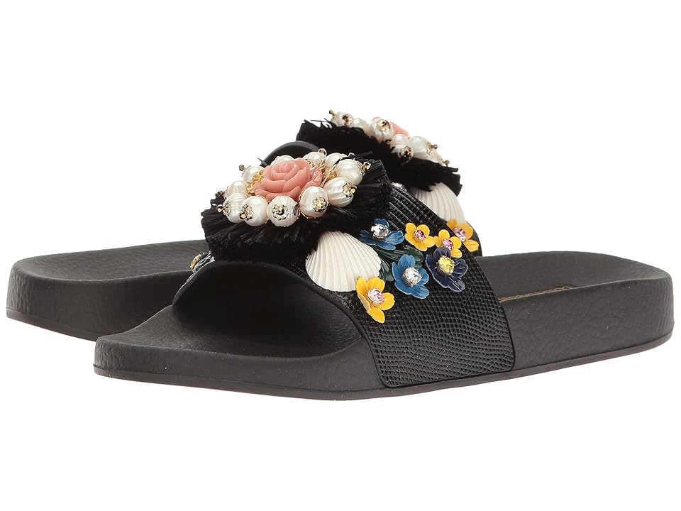 

Dolce & Gabbana St. Iguana/Jeweled Pool Slide (Black) Women's Sandals