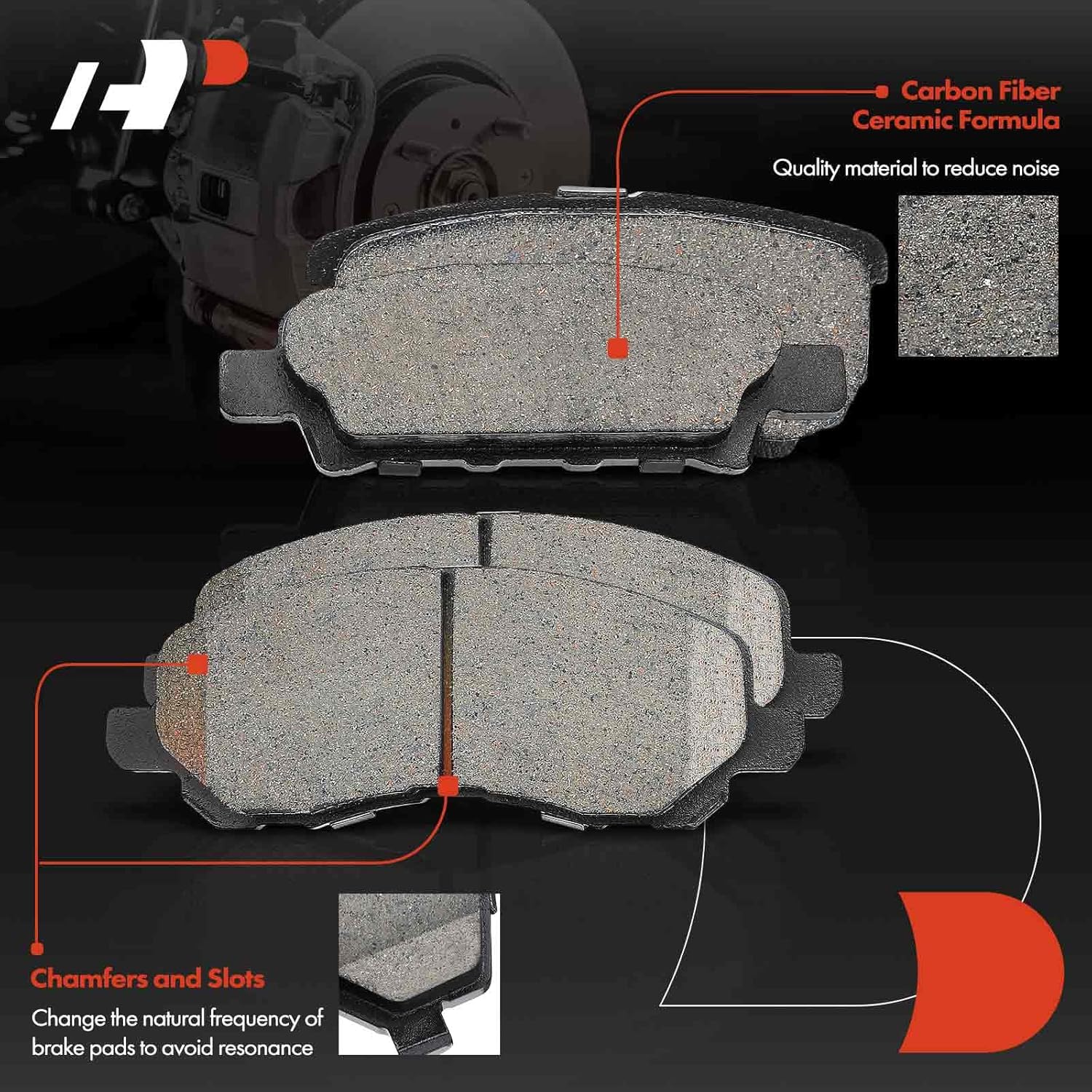 A-Premium Front & Rear Disc Brake Calipers with Ceramic Pads Compatible with Chrysler 200 11-14, Sebring 07-10 & Dodge Avenger 08-14, Caliber 07-12 & Jeep Compass 07-16, Patriot 10-16 12-PC Set