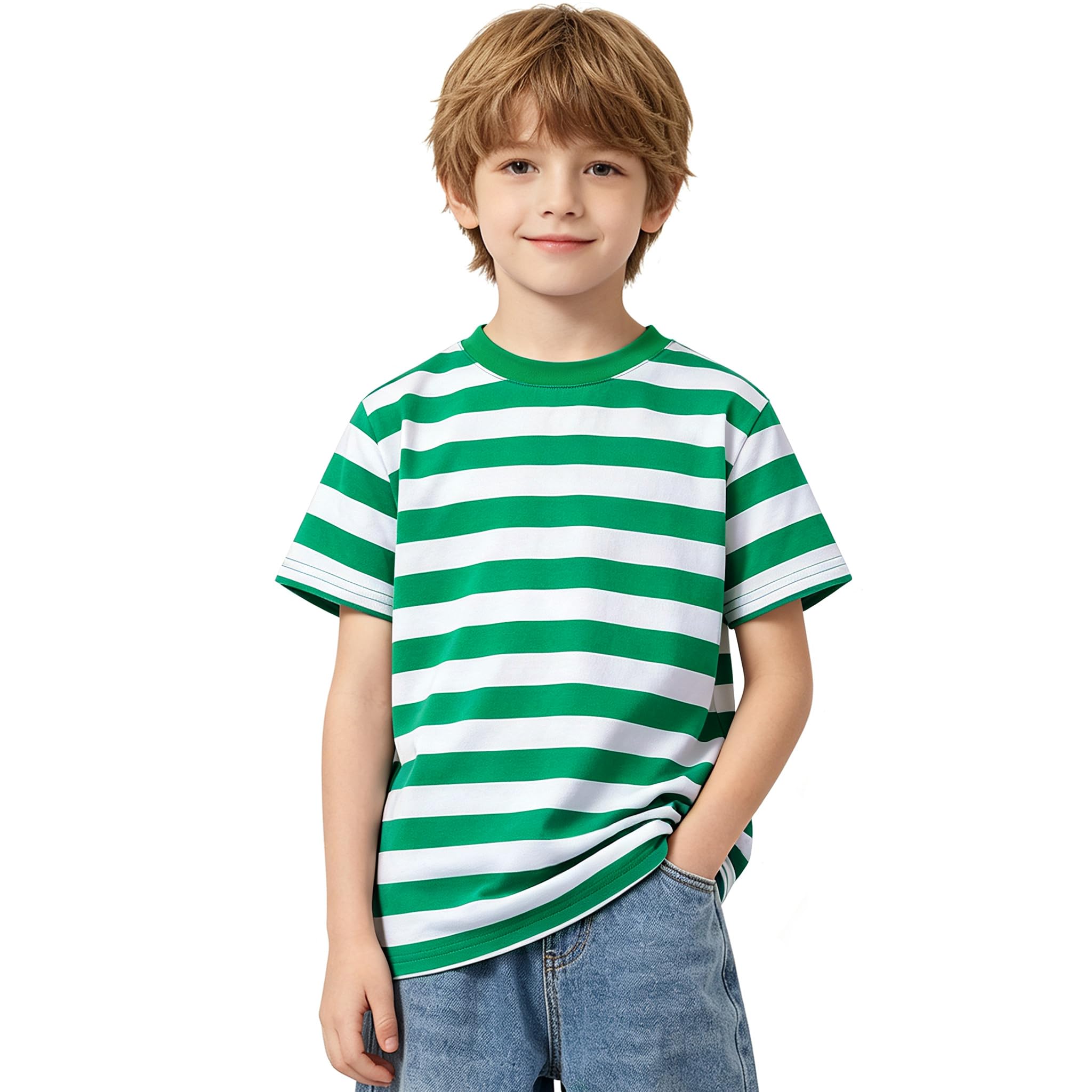 Magic Park 6M-14Y Kid Striped T-Shirt Boys Cotton Tee Basic Top