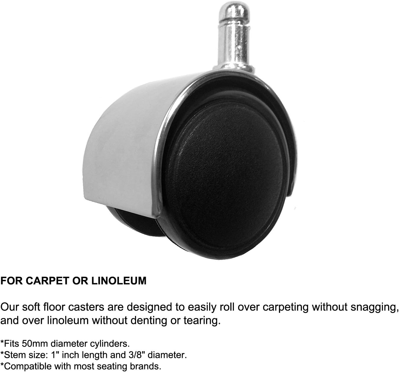 Buy Perch Chrome Multi Task Swivel Chair with Wheels for Carpet or