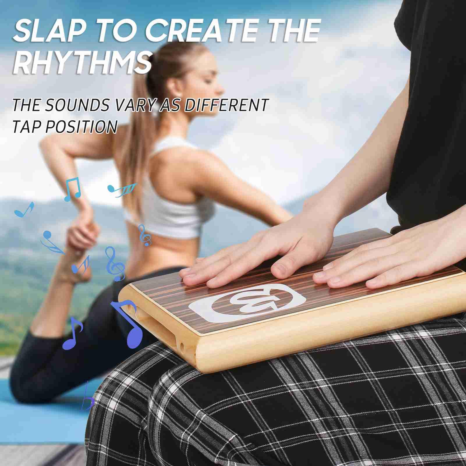 Cajon per Batteria di qualità con Custodia, Tamburo a Percussione Portatile Dal Suono Fantastico, per Amanti della Musica e Artisti, Impiallacciatura di Ebano Ricostituito + Legno Betulla