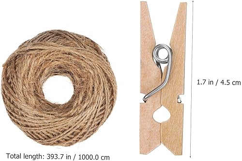 Miniatura 9 de 1 rollo de clip de cordel, regalos hechos a mano, cuerda de yute para manualidades, cuerda de yute para manualidades, cuerda de yute con clips,