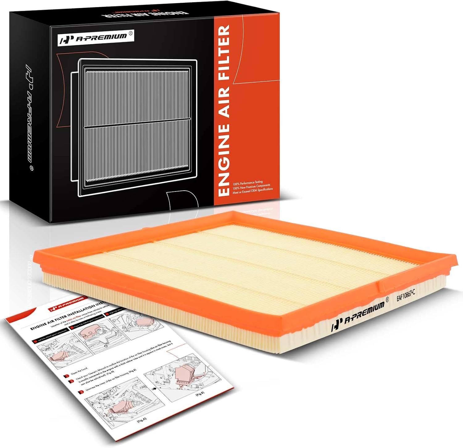 A-Premium Engine Air Filter compatible with Cadillac SRX (2010–2016)