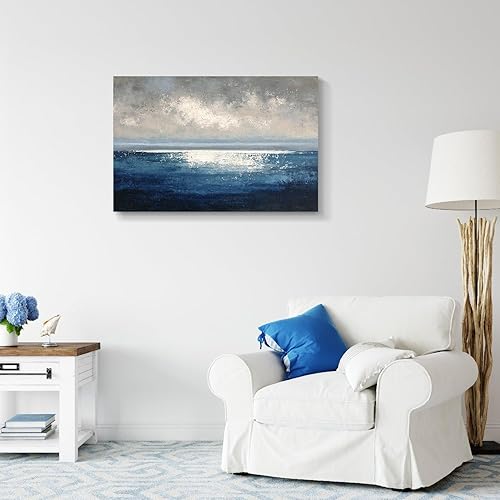 Miniatura 119 de Lienzo artístico para pared, pinturas de arte abstracto, fantasía azul, grafiti colorido sobre fondo blanco; decoración artística moderna para sala