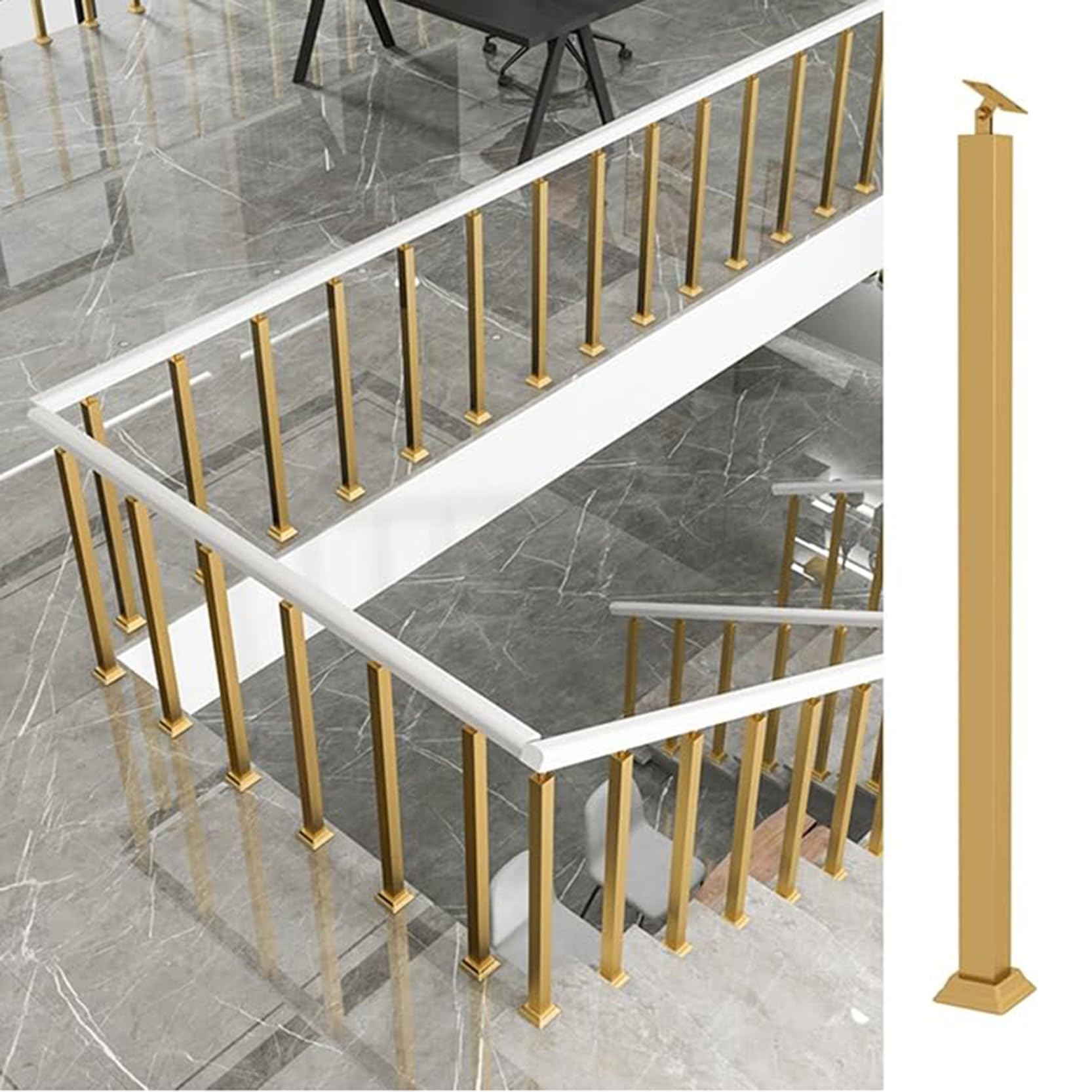Postes de balaustre de metal ajustables con kit de tornillos para montaje rápido en porches