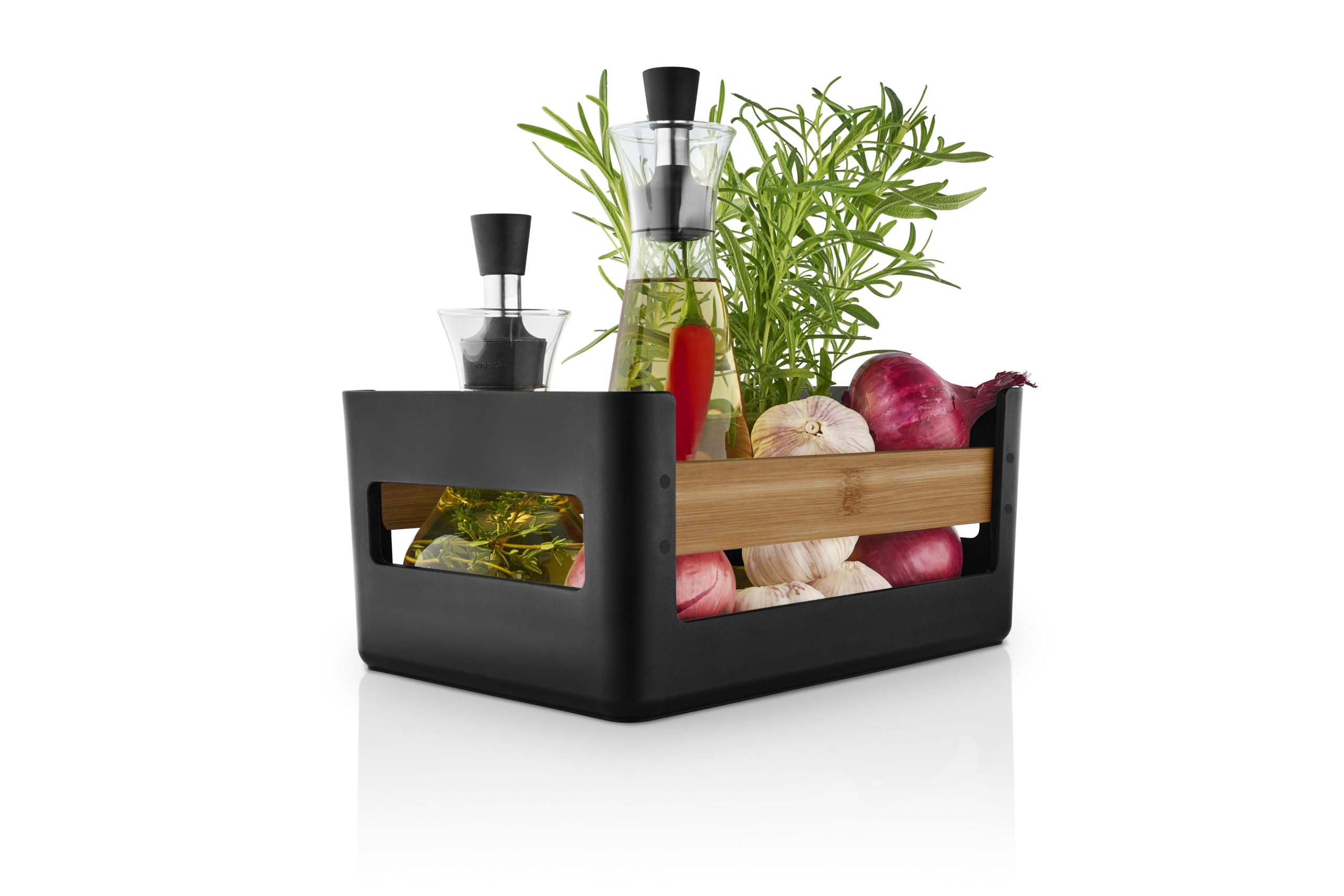 Eva Solo | Nordic Kitchen Speisekammerkiste | Schaffen Sie mit den stapelbaren Kisten | Übersicht, Platz und Ordnung in Ihrer Speisekammer, Küche oder Ihrem Badezimmer Dänisches Design | Schwarz