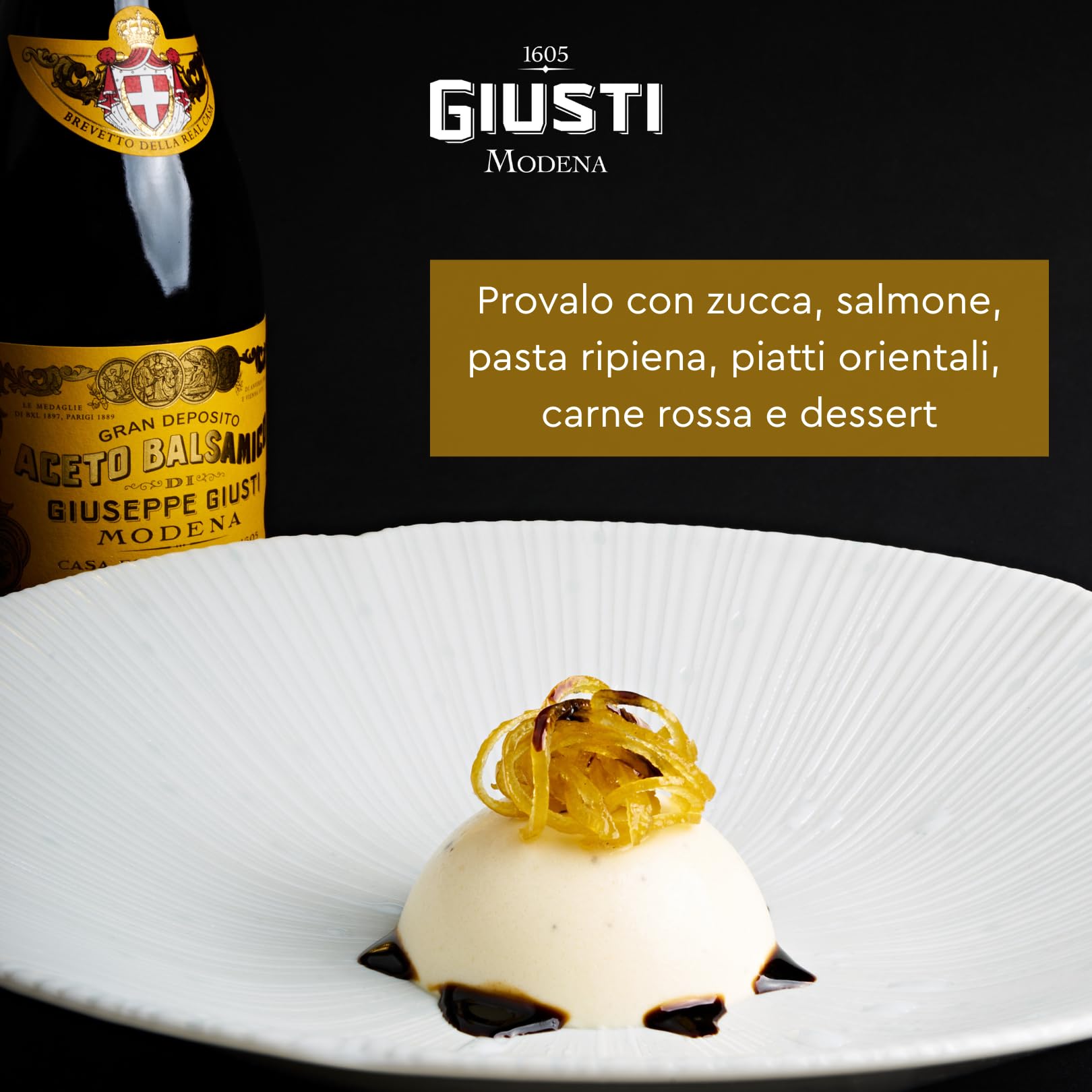 Giusti - Aceto Balsamico di Modena IGP 4 Medaglie d'oro - Champagnotta 250ml con astuccio