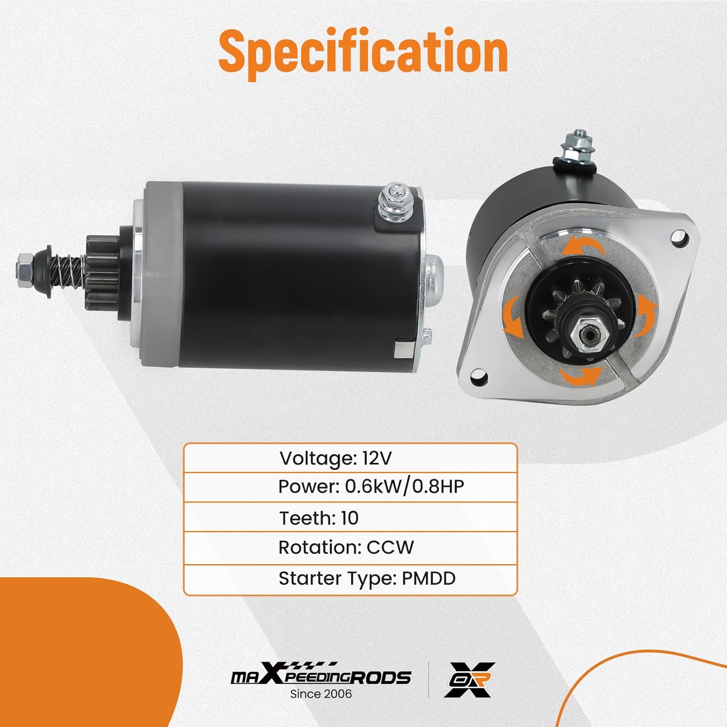 maXpeedingrods Starter for Kawasaki FR691V, FR730V, FS541V, FS481V, FR651V, 21163-0714, 21163-0727, 21163-7024, 21163-7034, 21163-7035, 21163-0749 21163-0711 Cub Cadet Z-Force 48 54 60 RZT54 RZT50