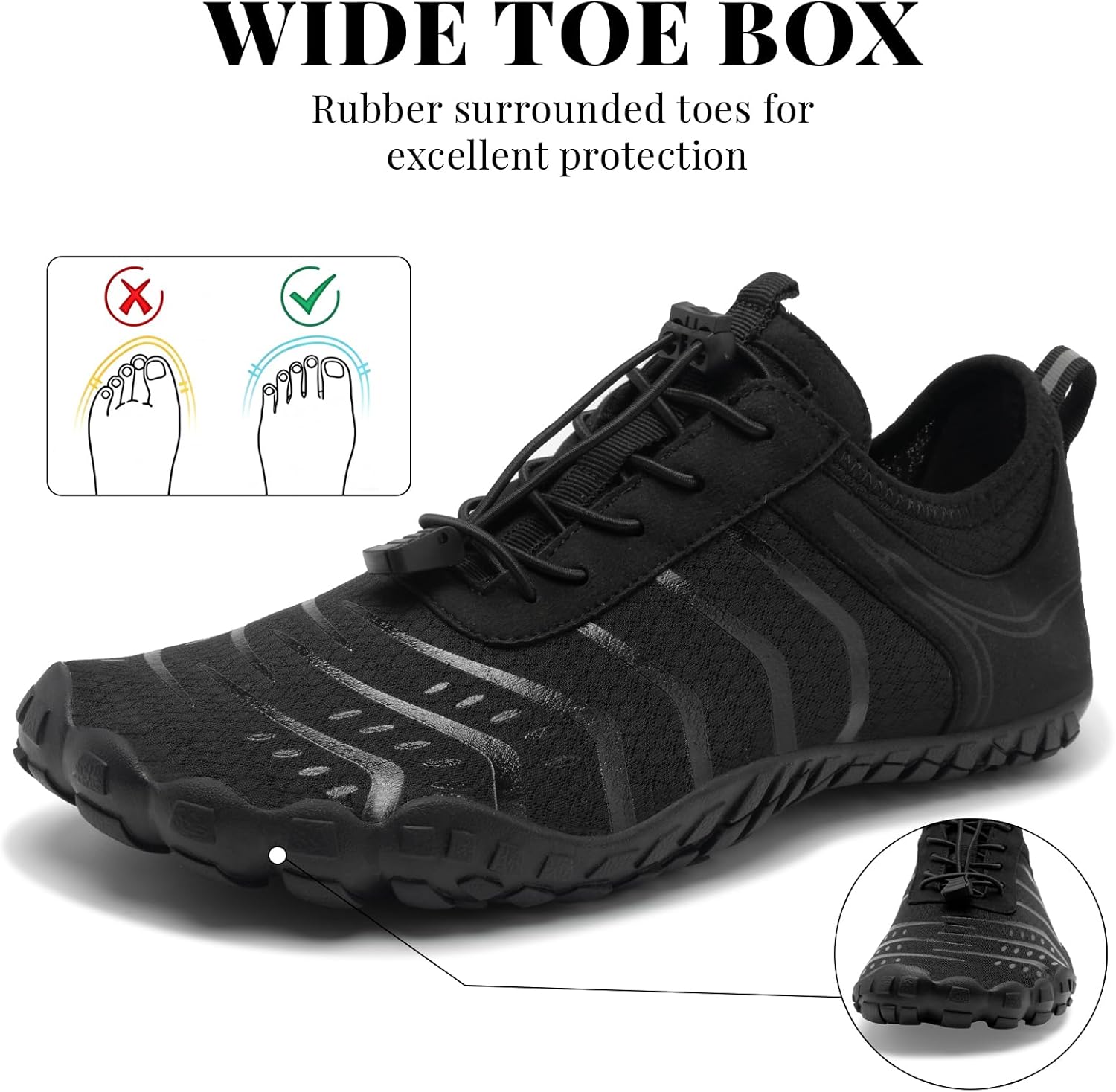 2026 New Hiking Barefoot Shoes Womens Mens Footwear,Wide Toe Box Water Shoe for Women Men,Zero Drop Comfortable & Non-Slip Barefoot Vitality Shoe Women's Athletic Footwear for Walking Hiking - Image 5