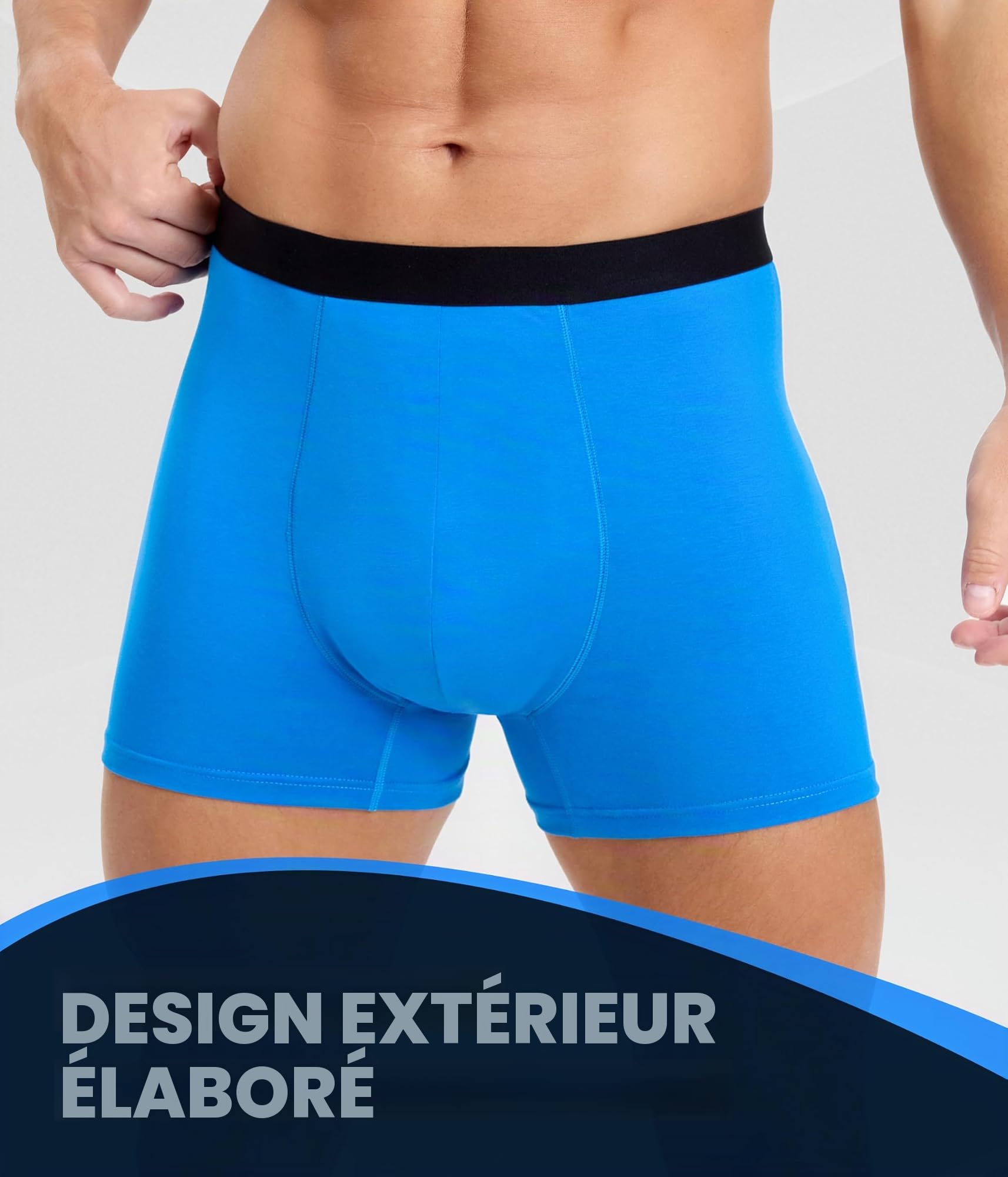 Lot de 3 culottes d'incontinence pour homme, 150 ml, absorbantes, lavables, réutilisables, étanches (multicolore 01, L)