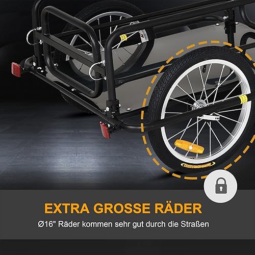 Miniatura 6 de Aosom  Remolque de cargaequipaje para bicicleta Wanderer color negro