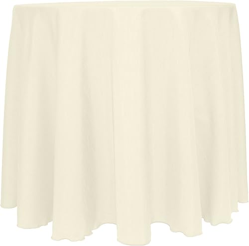 Miniatura 1 de Ultimate textil Reversible Shantung saténMajestic 96-inch mantel redondo, Satin, Ivory, Paquete de 2