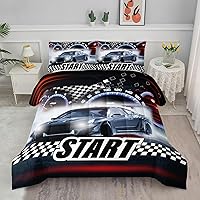 Vista 101 de Axolotl Kid Comforter Set Twin Size,Racing Car Bedding Set for Boys Girls Teen Kids Children Racing Gifts,Race Cars Quilt Bed Set with 1 Comforter 2