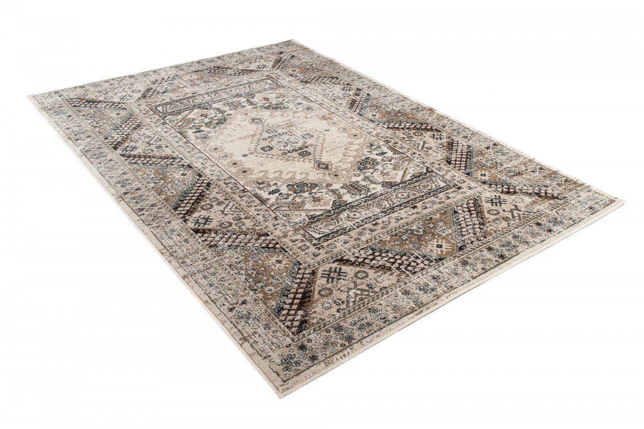 Carpeto Grand Tapis Couloir 250x350cm Crème Classique Doux Chauffage au Sol | Tapis pour Entrée Cuisine Bureau Salon Chambre Salle à Manger Beige Facile D'entretien Résistant aux Détergents Poils Courts