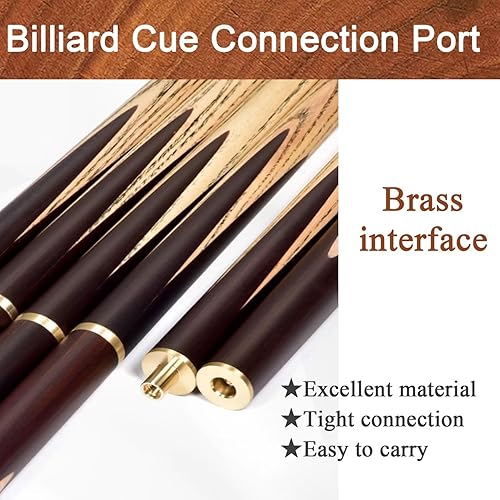 Miniatura 5 de Tacos de billar profesionales 10MM Billiard cue Chinese Eight-Pole Black Eight-Pole Snooker with Box 34(Color3)