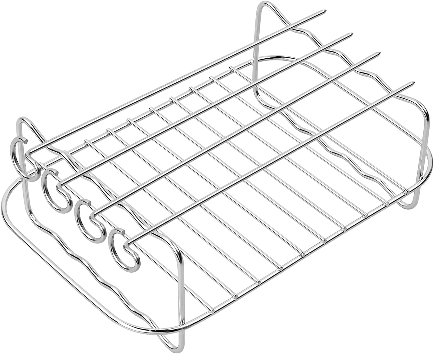 Air Fryer Rack 3pcs Empilable 8,27 Pouces Tour Carrée Air Fryer Rack