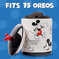 Vista 3 de Silver Buffalo Disney Bocetos Vintage de Mickey Mouse - Tarro de Galletas y Aperitivos de Cerámica (Grande)
