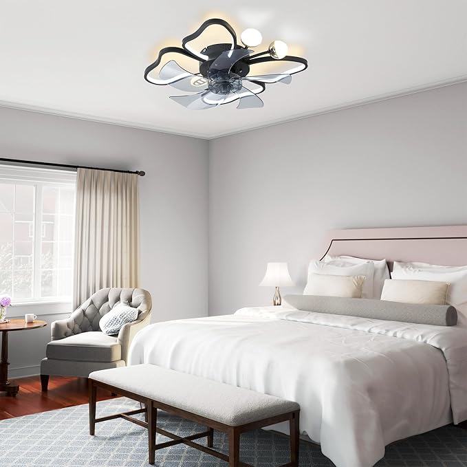 Ventilador de Techo 19.7 Pulgadas con Luz Dimmable y Control miniatura 6