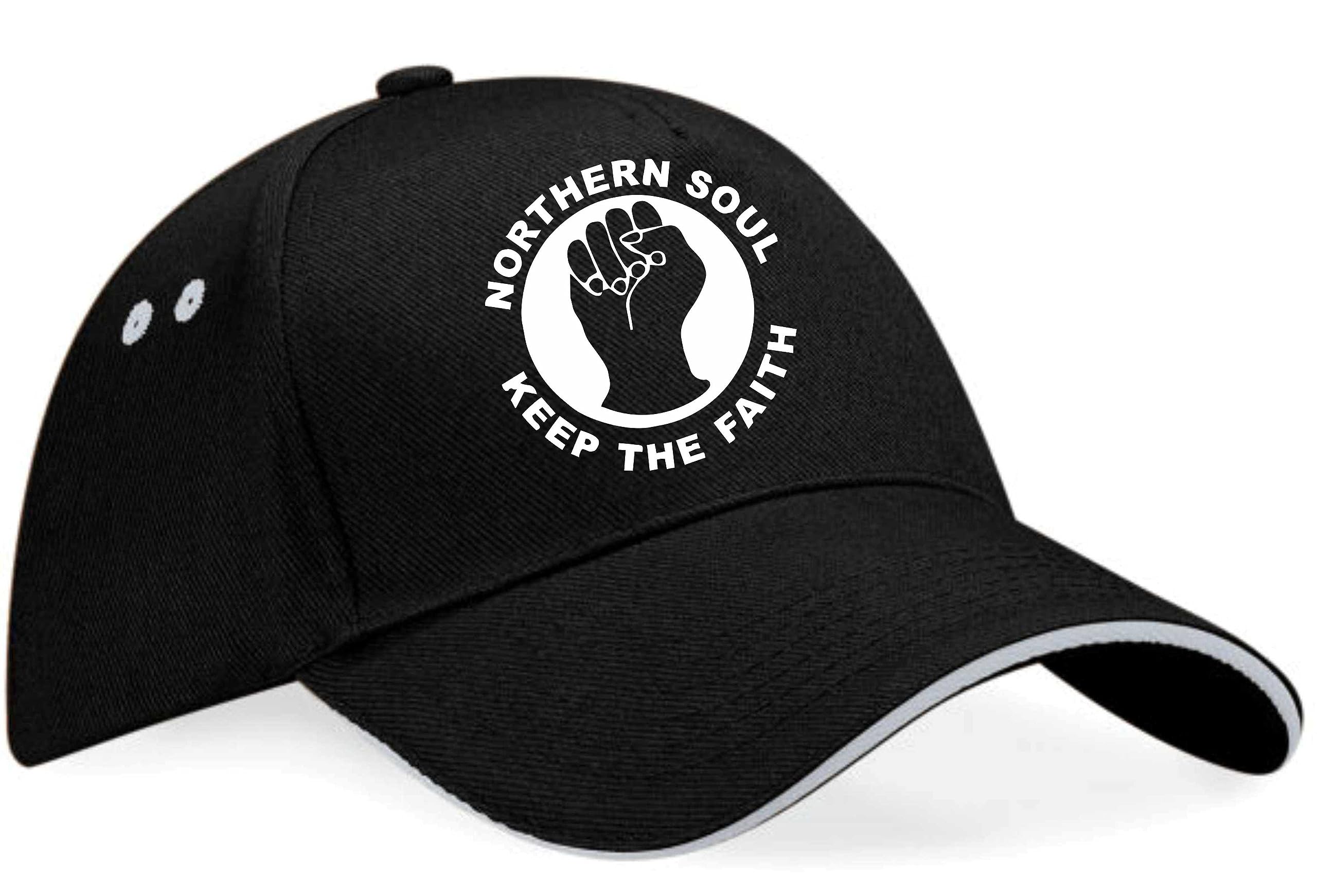 Print4U Northern Soul Baseball Cap Music Lovers Birthday Gift for Men & Women Black