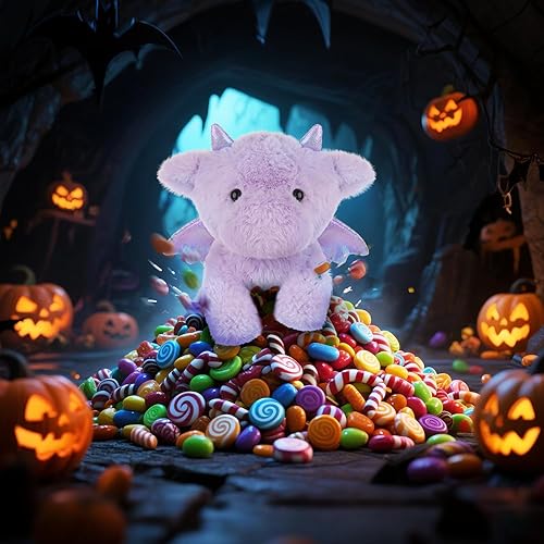 Vista 44 de Apricot Lamb Juguetes de peluche verde de peluche dragón dinosaurio animal de peluche suave perfecto para niños 8 pulgadas Negro,Azul oscuro,Verde