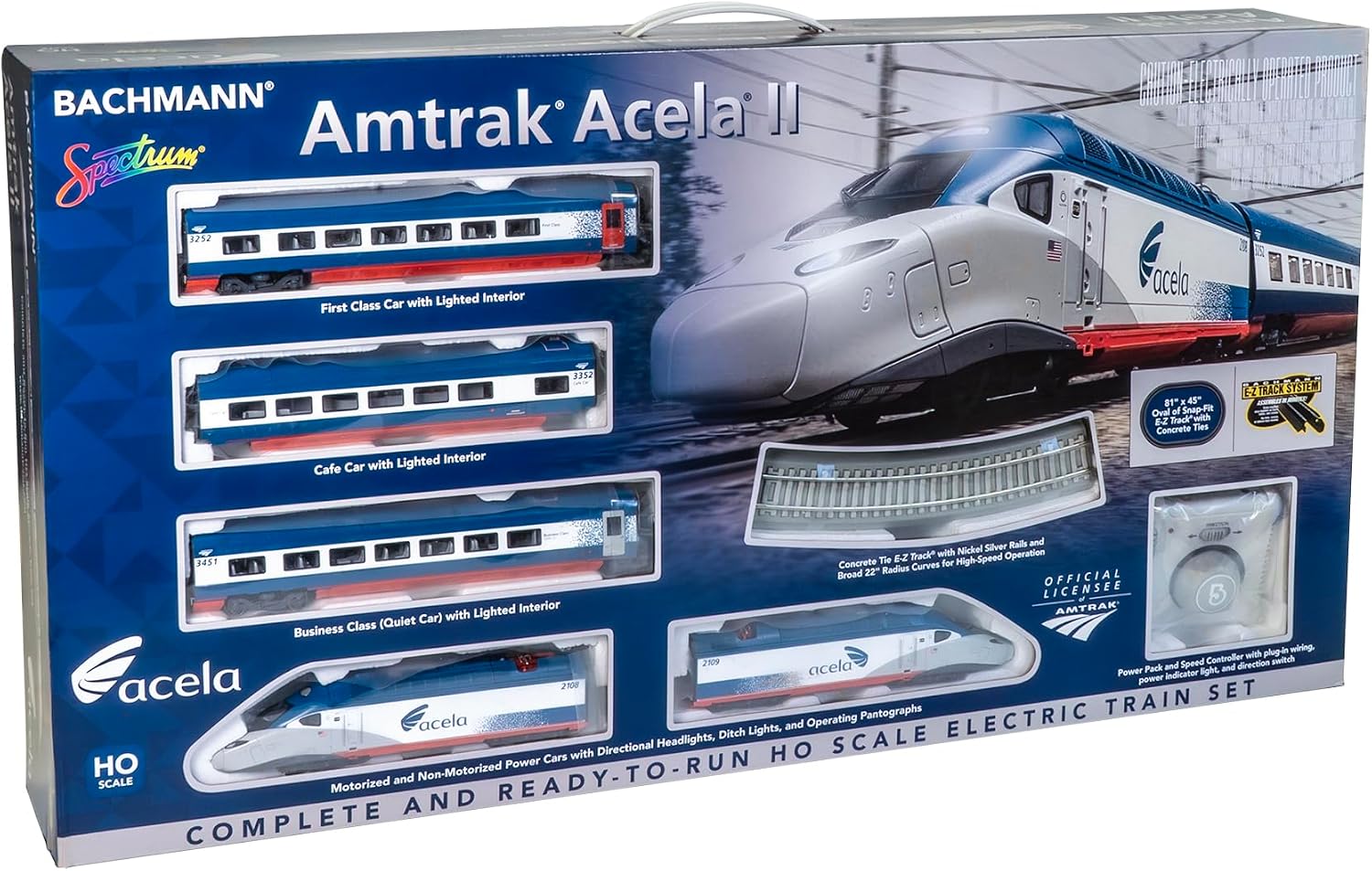 Bachmann Trains - Amtrak Acela Ready to Run Electric Train Set