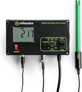 Milwaukee Instruments MC510US ORP Controller with Hi/Low Range Visual LED Alarm, Factory Calibration, 0.0 to 14.0 pH Range