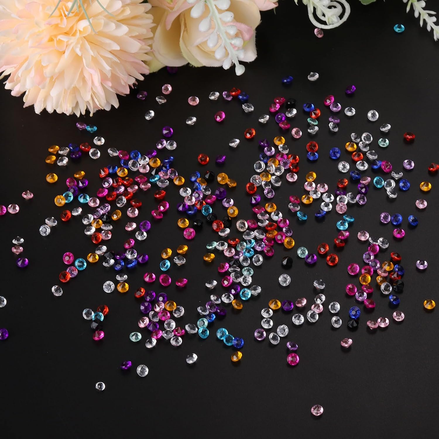 PATIKIL 4000 Pieces Transparent Diamond Crystal 4mm Acrylic Wedding Diamonds Table Scatter Confetti Vase Fillers Gems for Table Centerpiece Bridal Shower Party, Blue Purple Clear - Image 5