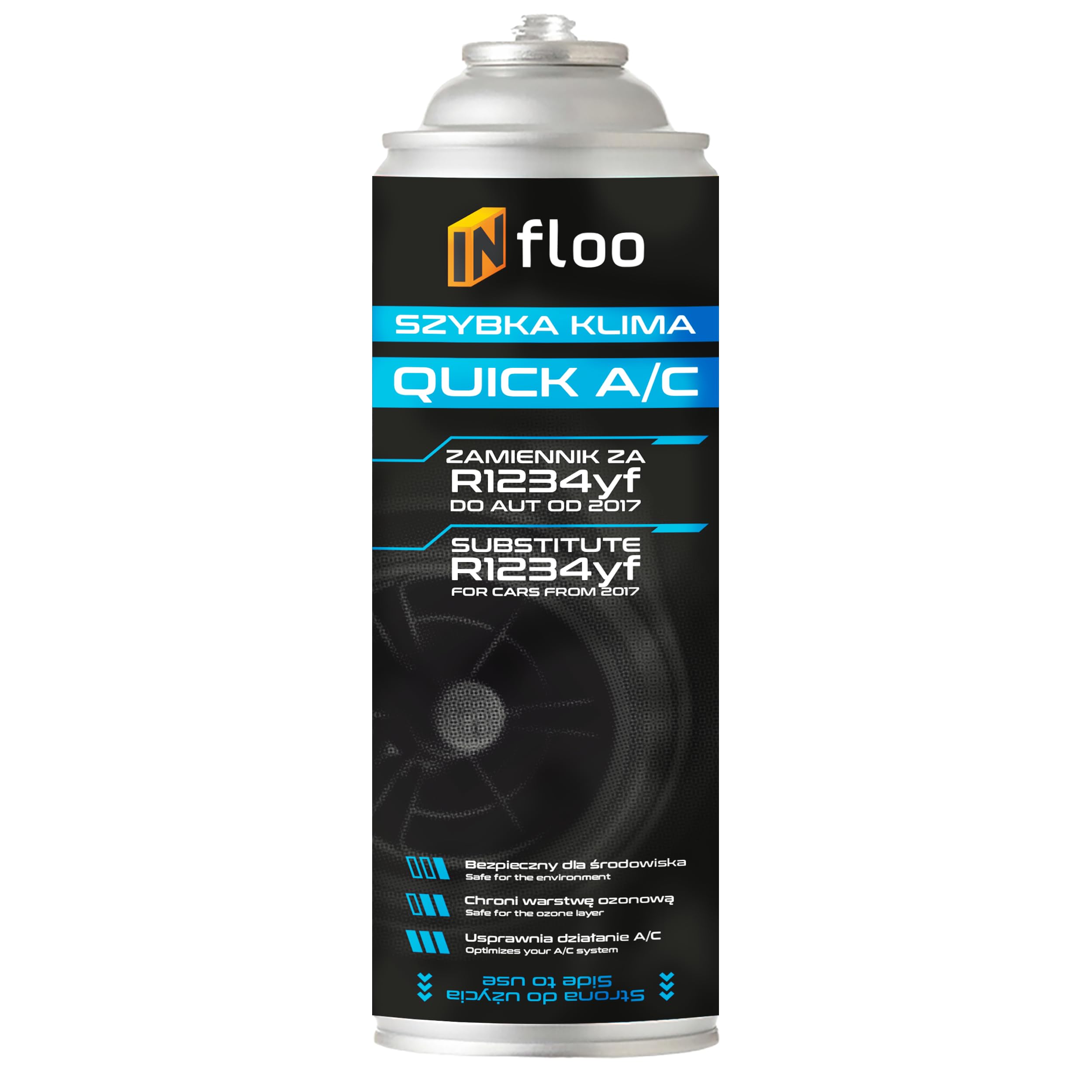 2x Quick A/C Gas R1234yf 185 g – Refrigerante para Aire Acondicionado de Coche desde 2017 + Guantes