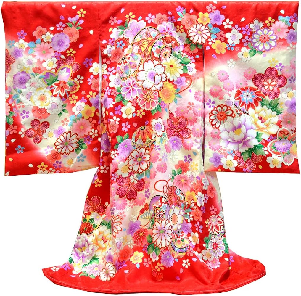 Amazon.co.jp: [部坂呉服店HESAKA] お宮参り 着物 女の子 正絹