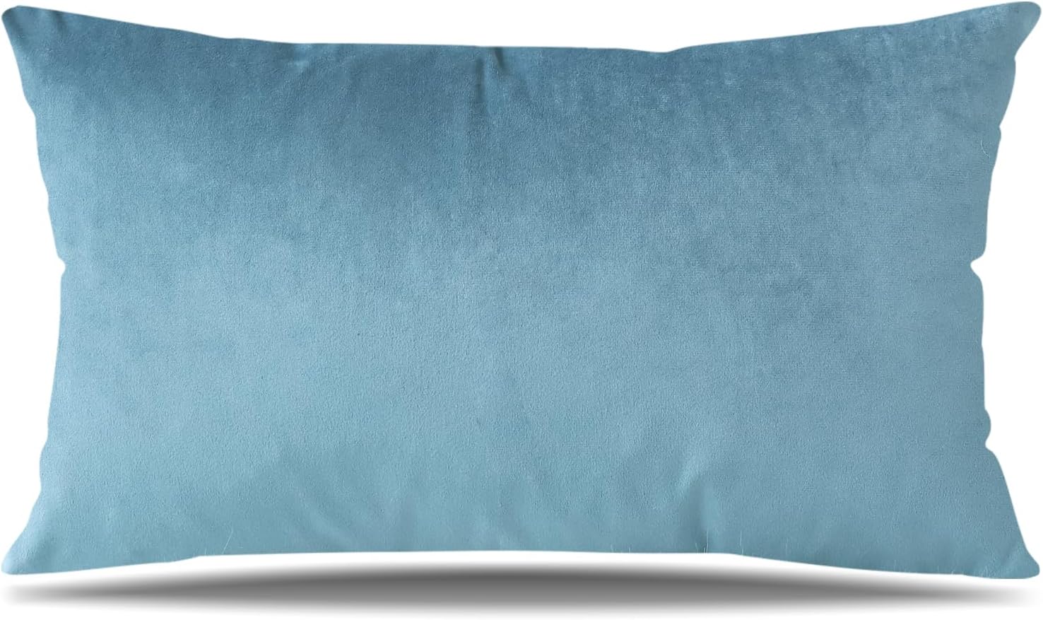 Artscope Luxury Velvet Pillow Covers Super Soft Decorative Square Throw Pillow Covers Case Cushion Covers for Sofa Couch Bedroom Car Decor 12x20 Inch Light Blue - Image 8