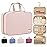 HOTOR Travel Toiletry Bag - Hanging Toiletry Bag for Women & Men, Makeup Bag/Big Comparment, Waterproof for Travel Accessories, Travel Essentials, Medium, Pale Pink