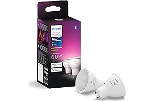 Philips Hue Smart 60W GU10 LED Bulb - Color-Changing Light - 2 Pack