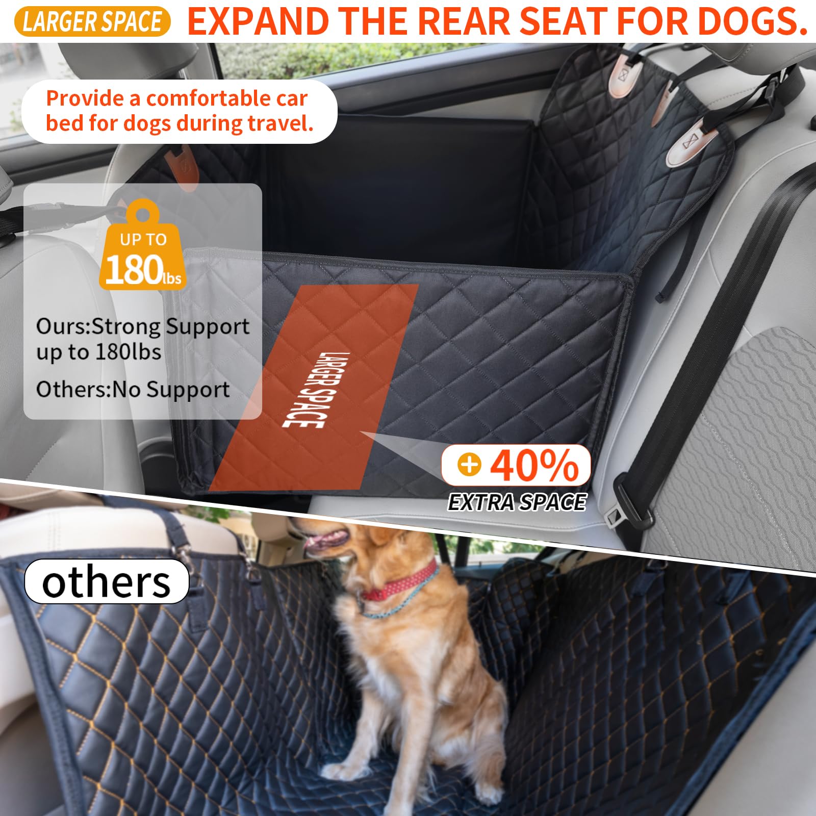 Coprisedile per auto per cani di taglia grande, per cani di taglia grande