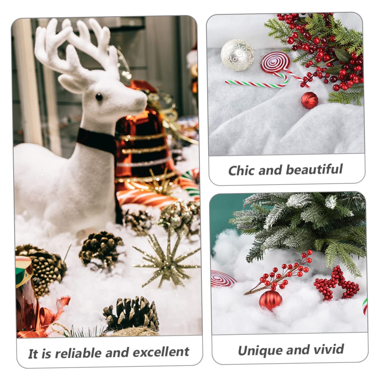 Cabilock 5St Schneedecke kunstschnee Artificial Snow ozdoby bożonarodzeniowe Christmas Decor Weihnachtsdecken Kunstdecke weihnachtsdorf zubehör Flauschige weiße Decke das Haustier