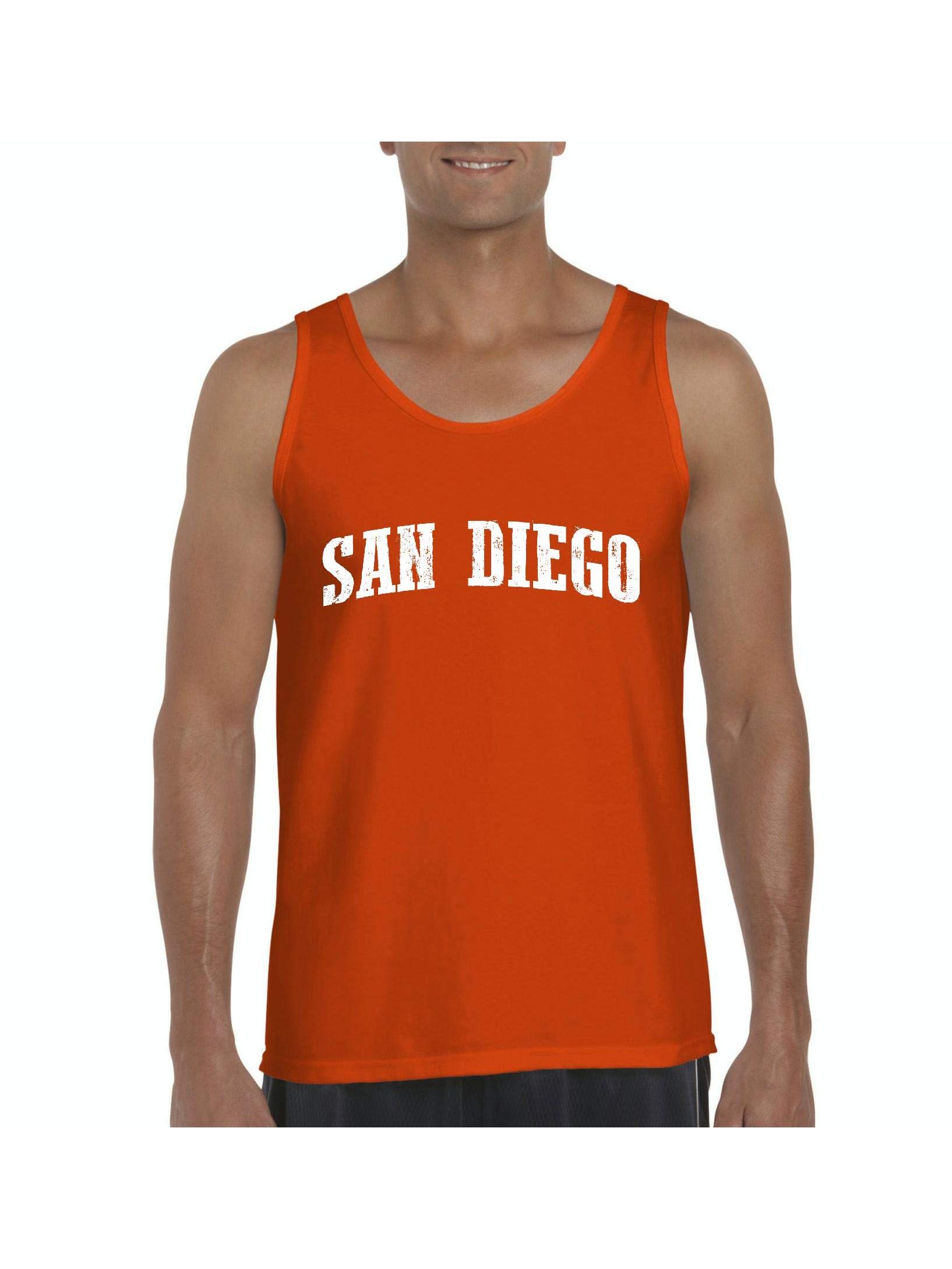 San Diego City California State Flag CA Traveler`s Gift Men's Ultra Cotton Tank Top