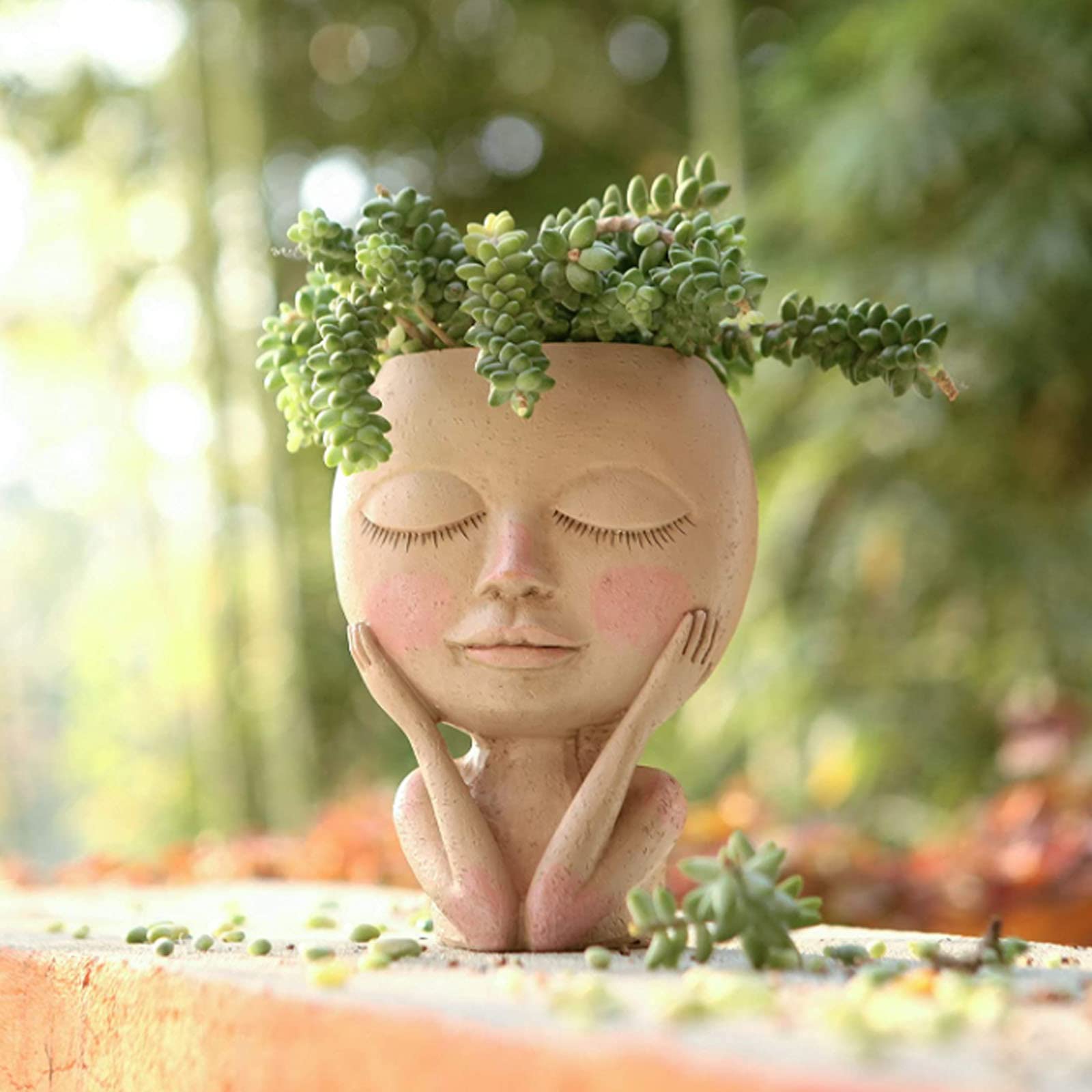 美しさと瞬間のであい.໒꒱·人々を魅了し続ける美しいの植木鉢・オブジェ໒꒱· ゜ 植木鉢 おしゃれ 人形 鉢 かわいい セラミック フラワーポット