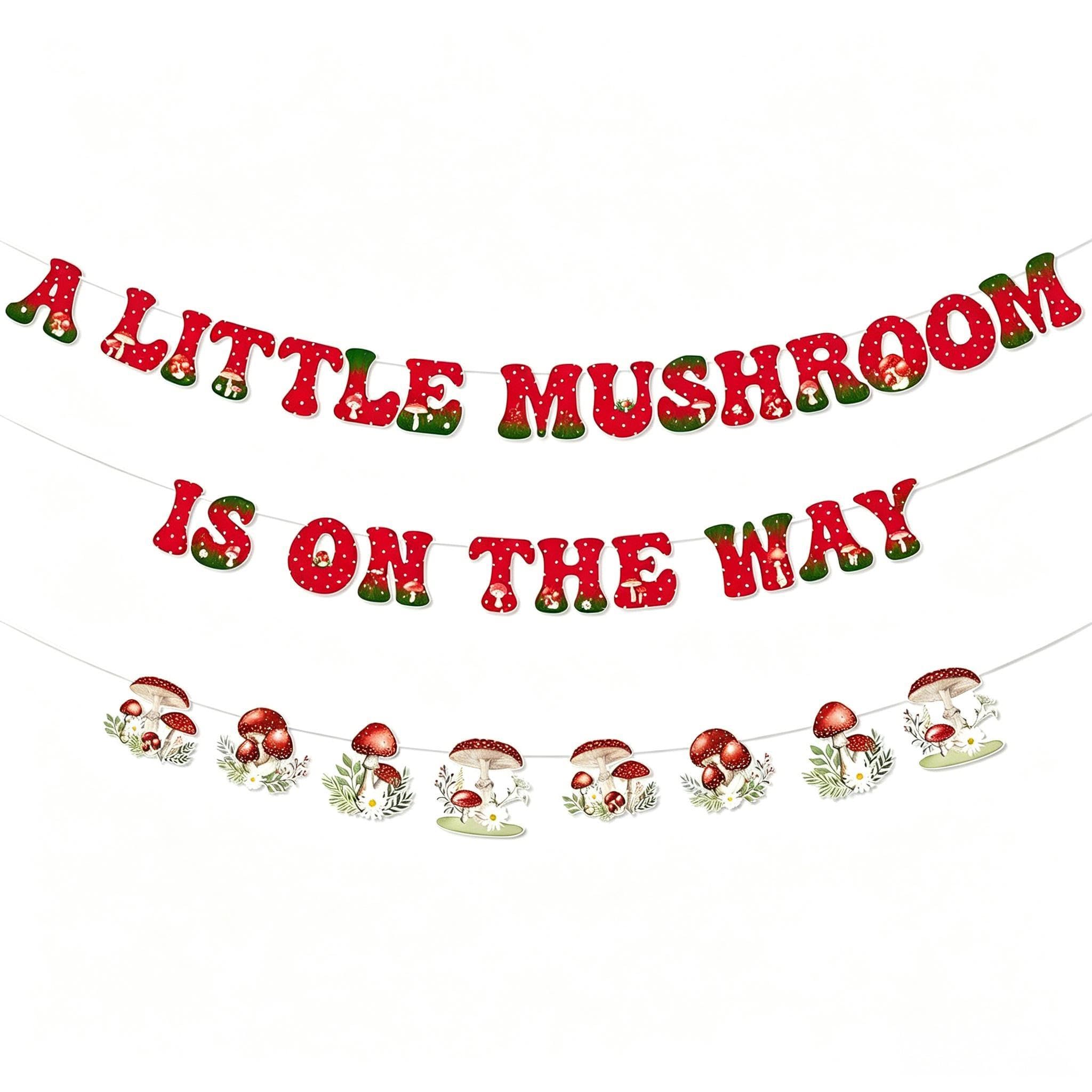 Amazon.com: Kreatwow Mushroom Baby Shower Decorations A Little 