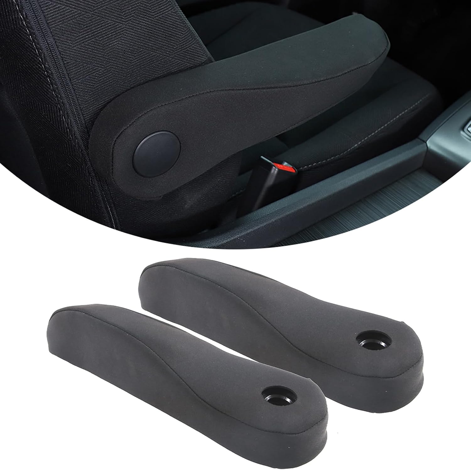 Fit For Honda Pilot 2016-2022,Honda Ridgeline 2017-2023,Honda Passport 2019-2023 Fabric Seat Armrest Handle Decor Cover,Center Console Box Armrest Pad Cushion Cover,Car Interior Accessories (Leather)