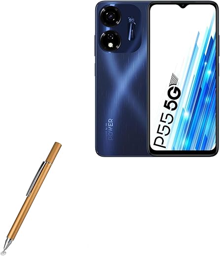BoxWave Stylus Pen Compatible with itel P55 5G - FineTouch Capacitive Stylus, Super Precise Stylus Pen - Champagne Gold