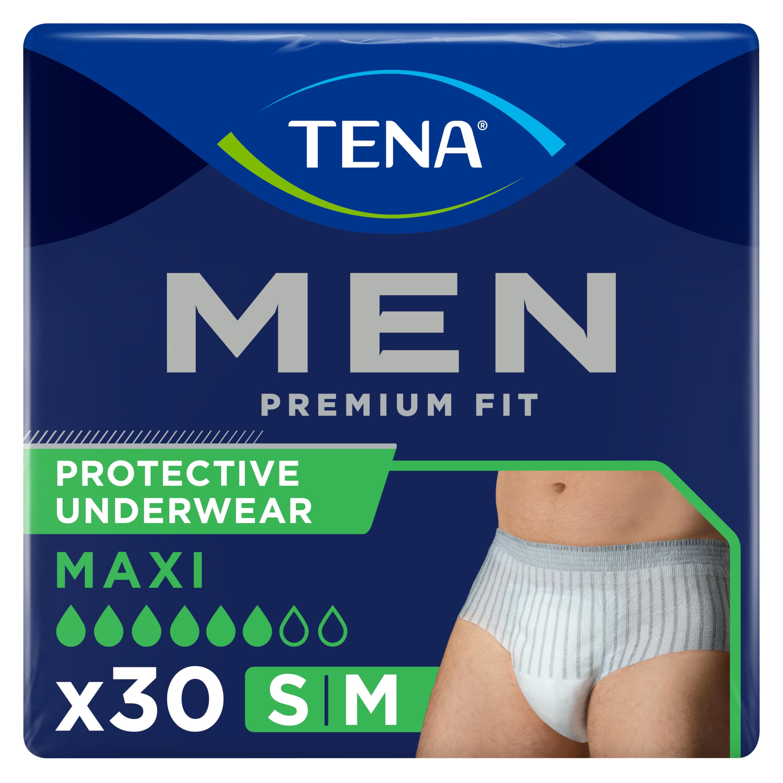 Tena Men Premium Fit Schutzunterwäsche Level 4 - S/M (3 x 10 Stück)