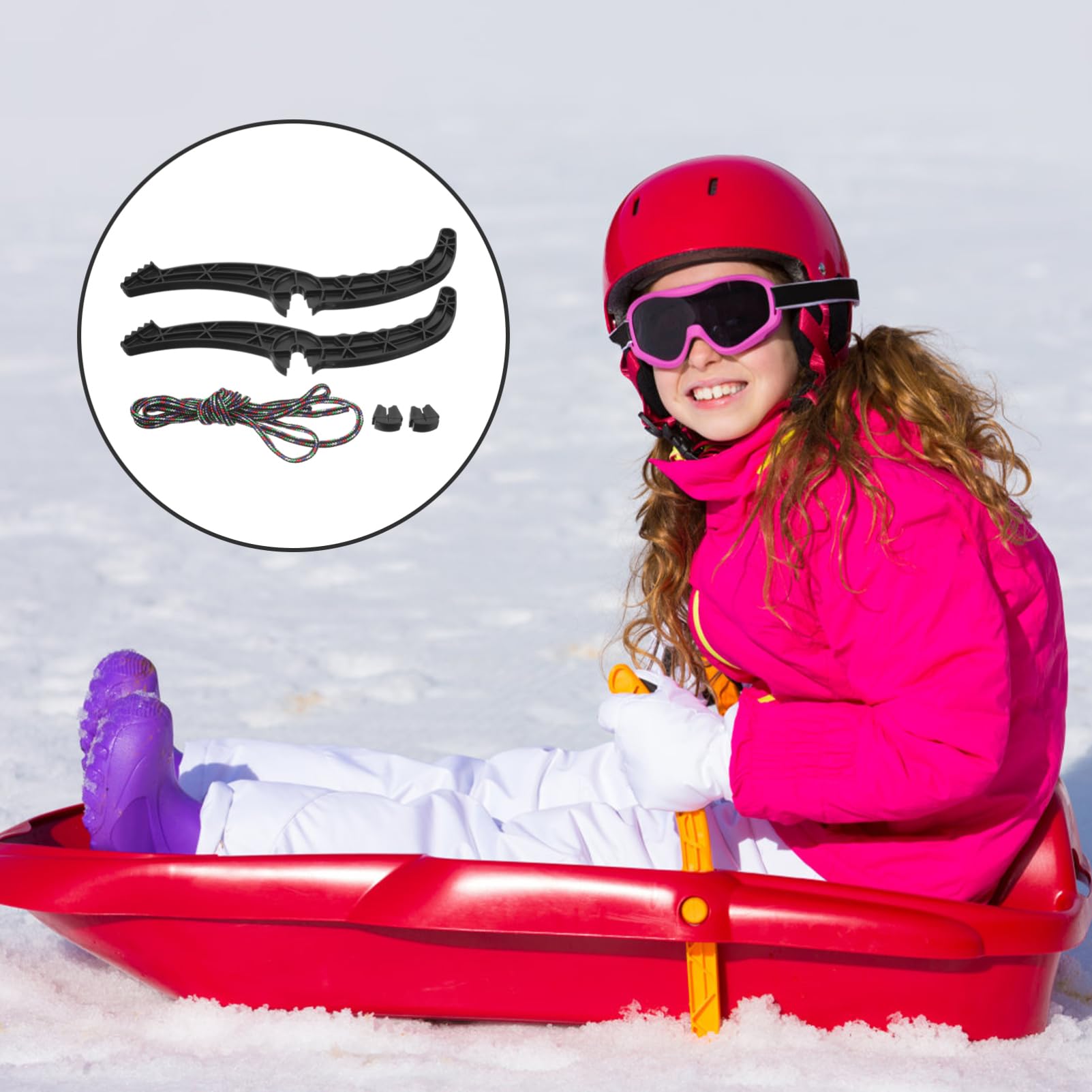BESPORTBLE Snowboard-Zubehör Schneehose Snowboardstiefel Bausatz Winterhandschuhe Herren Snowboardhelm Kunststoff-Snowboard-Bremsstufe Outdoor-Skizubehör Brettgriff Plastik Black
